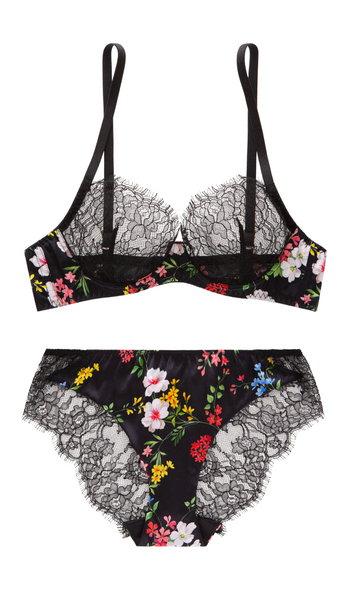 ** Zen Garden ** French Chantilly lace and silk satin brief 1905 - SILK underwear , French lace, silk g string, silk knickers, French lingerie