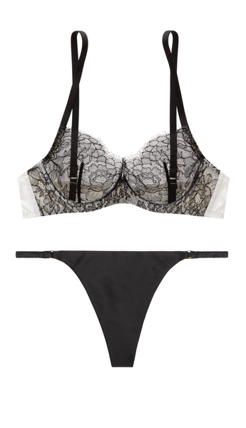 ** New Arrival ** Sandra silk satin and French Chantilly lace bra 2001-8 - SILK underwear , French lace, silk g string, silk knickers, French lingerie