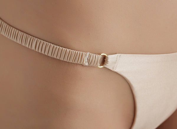 ** The Most Comfortable G-String EVER ** Everyday Silk G-String 1714 - SILK underwear , French lace, silk g string, silk knickers, French lingerie