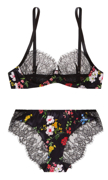 ** Zen Garden ** Sandra silk satin and French Chantilly lace bra 2001-1A - SILK underwear , French lace, silk g string, silk knickers, French lingerie