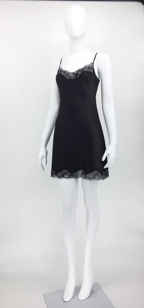 Bias Cut, Silk and French lace trim slip dress 6001 - SILK underwear , French lace, silk g string, silk knickers, French lingerie