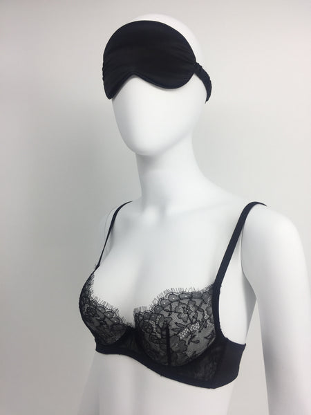 Sandra silk satin and French Chantilly lace bra 2001-4 - SILK underwear , French lace, silk g string, silk knickers, French lingerie