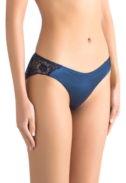 ** Soft and seamless ** Stretch Velvet Lace and Stretch Silk Satin Brief 1901 - SILK underwear , French lace, silk g string, silk knickers, French lingerie
