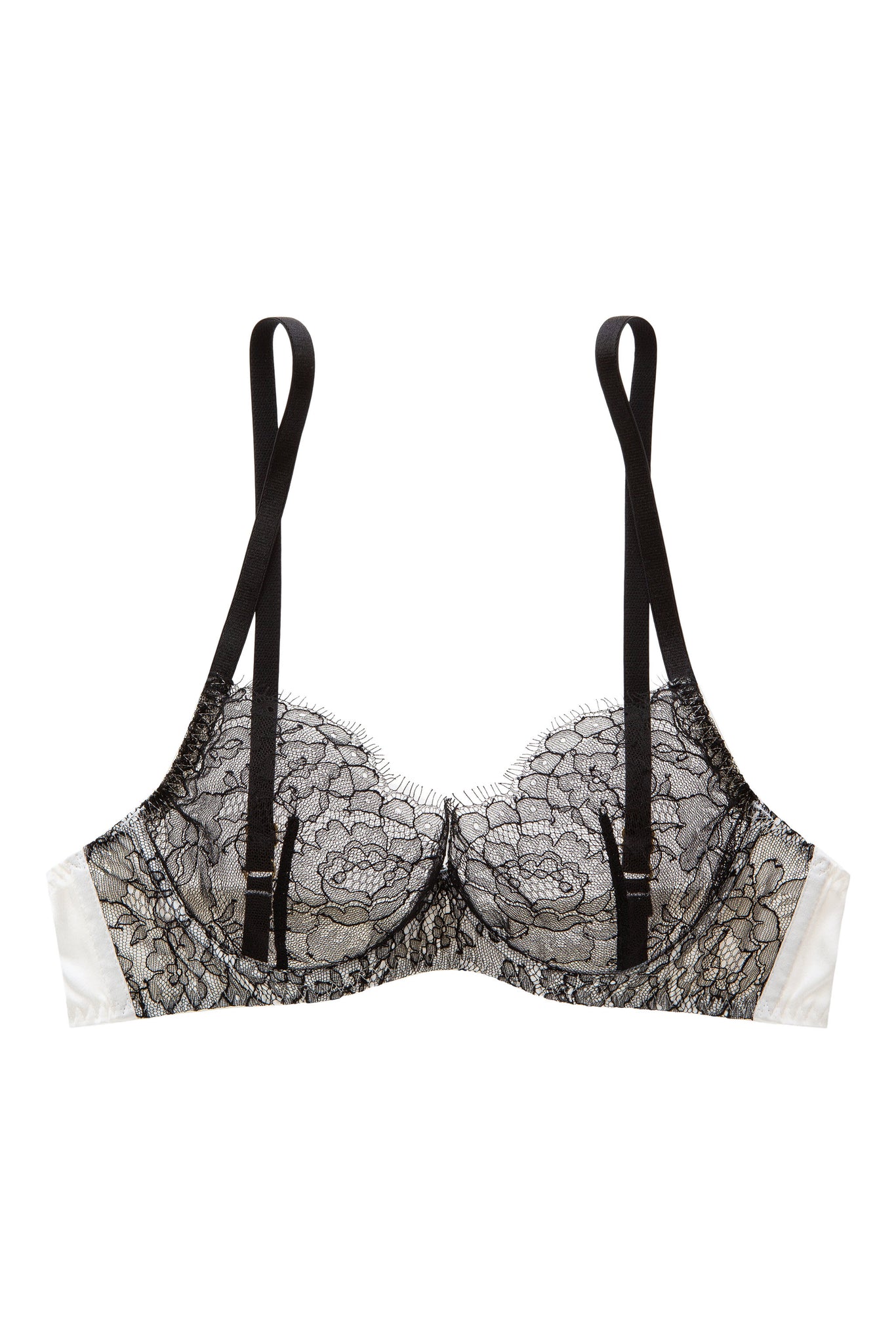 New Arrival ** Sandra silk satin and French Chantilly lace bra