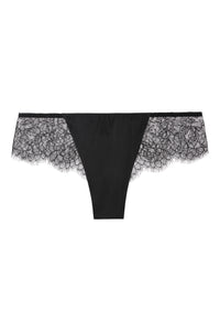 ** Lover's Pick **   Sandra Silk Signature French Chantilly lace and stretch-silk satin briefs 1707 - SILK underwear , French lace, silk g string, silk knickers, French lingerie