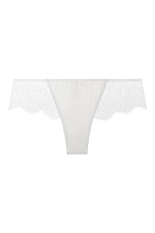** Lovers' Pick **    Sandra Silk Signature French Chantilly lace and stretch-silk satin briefs 1708 - SILK underwear , French lace, silk g string, silk knickers, French lingerie