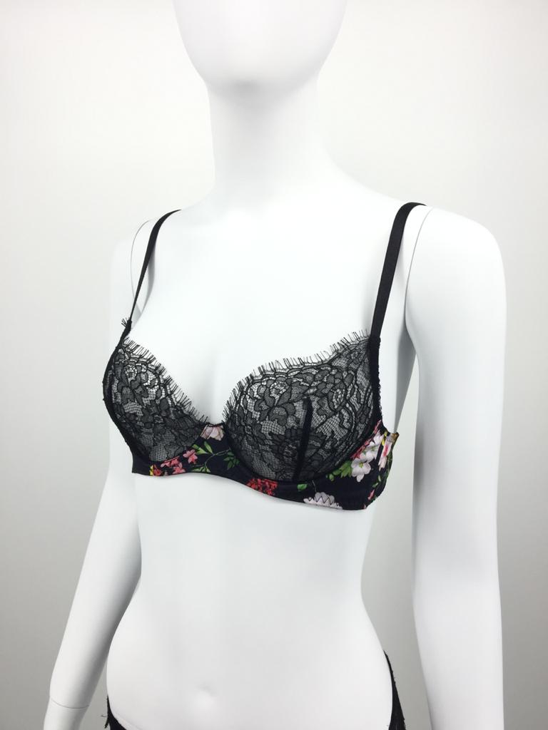 Zen Garden ** Sandra silk satin and French Chantilly lace bra 2001-1A